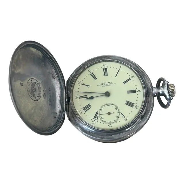 Reloj De Bolsillo Longines Grand Prix 1900 Plata 900