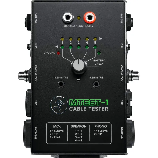 Probador De Cables Mackie, Interruptor De 5 Vías, Prueba De