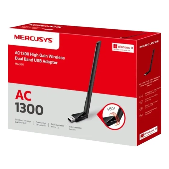 Adaptador Wifi Ac1300. Mercusys Usb Doble Banda