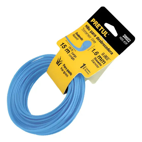 Hilo Redondo, Para Desbrozadora, 1.6mm X15m 20022 Azul Acero