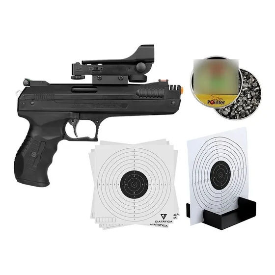 Pistola Chumbinho Beeman 2006 4.5 Com Mira + Alvos + Chumbos