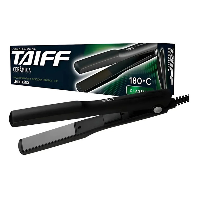 Taiff Prancha Cerâmica Profissional Classic 180° Preto 127/220v Taiff Prancha Cerâmica Profissional Classic 180° Preto 127/220v
