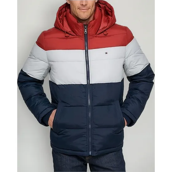 Chaqueta Tommy Hilfiger Classic Hooded Puffer Rojo