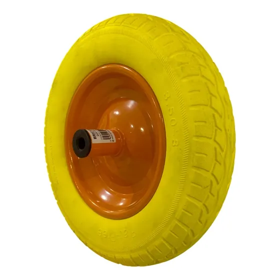 Rueda Caucho Para Carretilla Carrucha Macizo Eje 5/8 