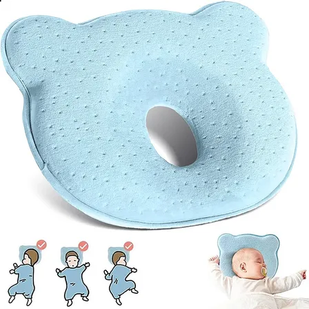 Almohada Para Bebé Memory Foam Cabeza Prevenir Cabeza Plana
