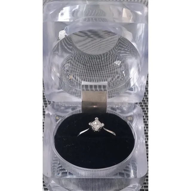 Anillo De Compromiso Oro Blanco