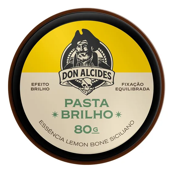 Pasta Brilho Lemon Bone Pomada Média Fixação 80g Don Alcides