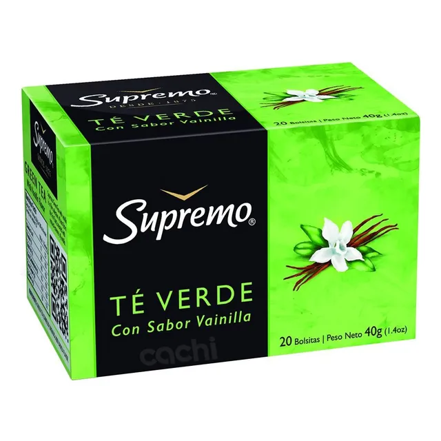 Te Supremo Verde Con Vainilla  20 Bolsitas