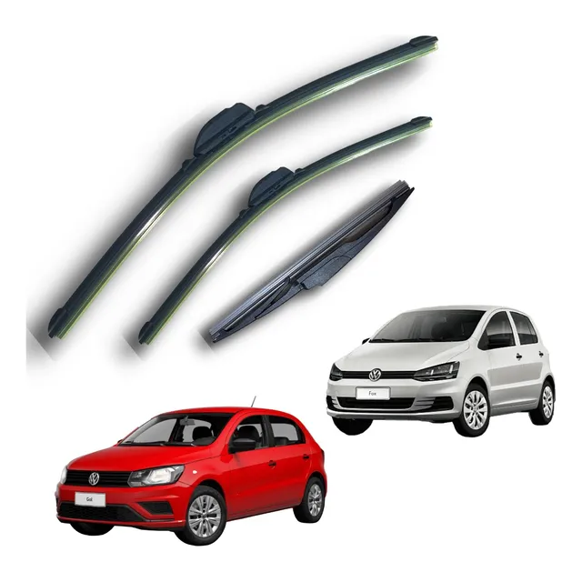 Kit De 3 Escobillas Goma Flex Vw Gol Trend Fox 2008 A 2020
