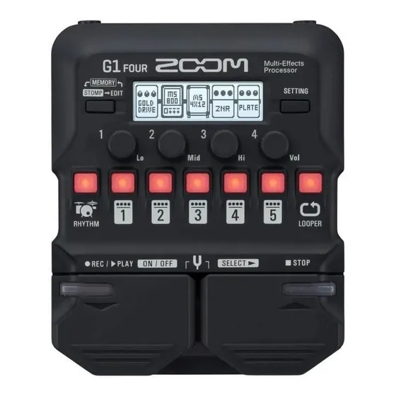 Pedal De Efeito Zoom G1 Four Preto Original