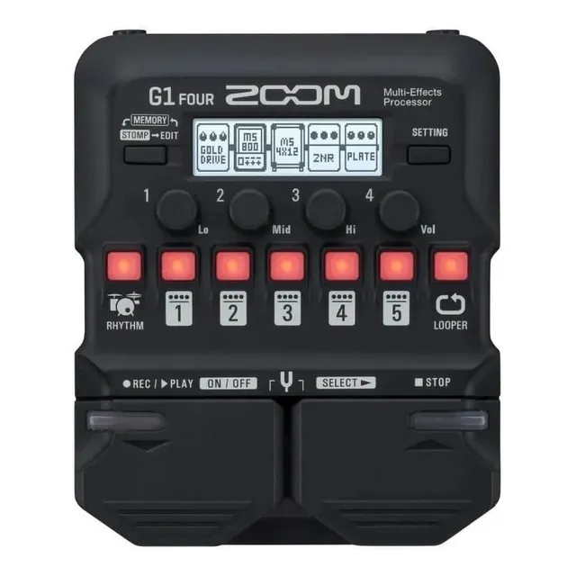 Pedal de efecto Zoom G1 Four negro
