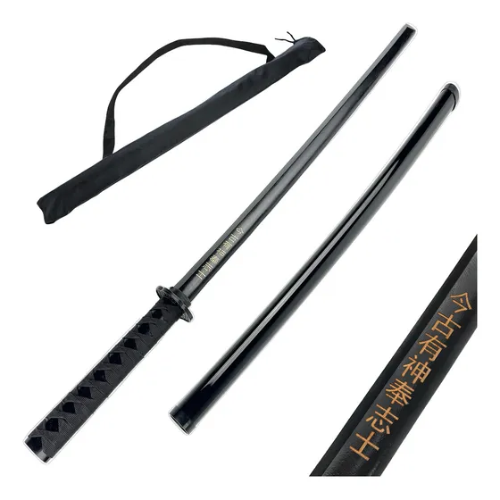 Kit 1 Bokken Madera Roble De Ultimo Samurai Katana Espada Color Negro