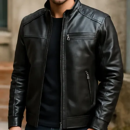 Jaqueta Couro Masculino Slim Resistente