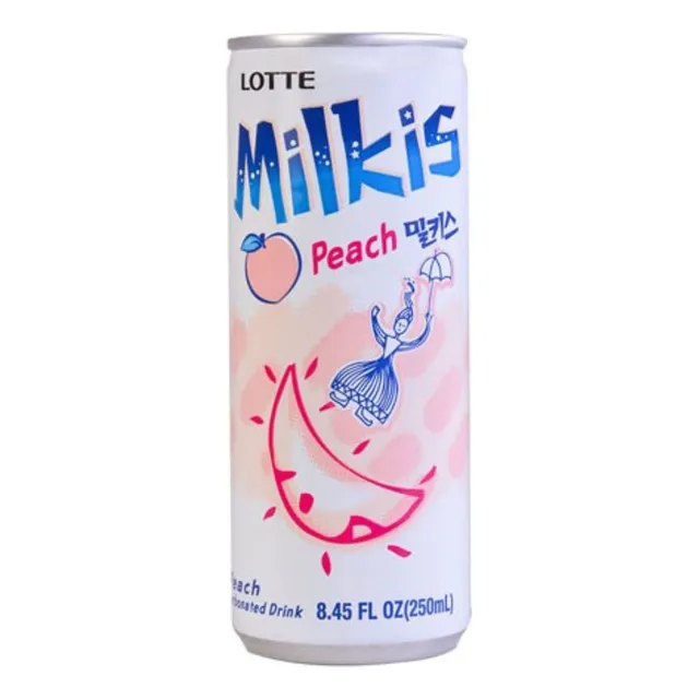 Bebida Coreana Gaseosa Milkis Sabor De Durazno 250ml 1 Lata
