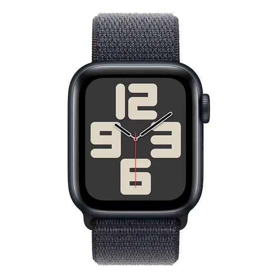 Apple Watch Se Gps 40mm Aluminio Con Correa Color Medianoche Medianoche Correa Loop Deportiva Tinta Plata