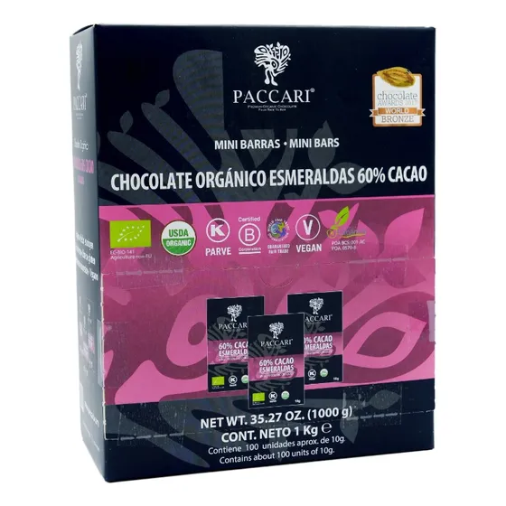 Dispensador Mini Barras Esmeraldas 60% 1 Kg