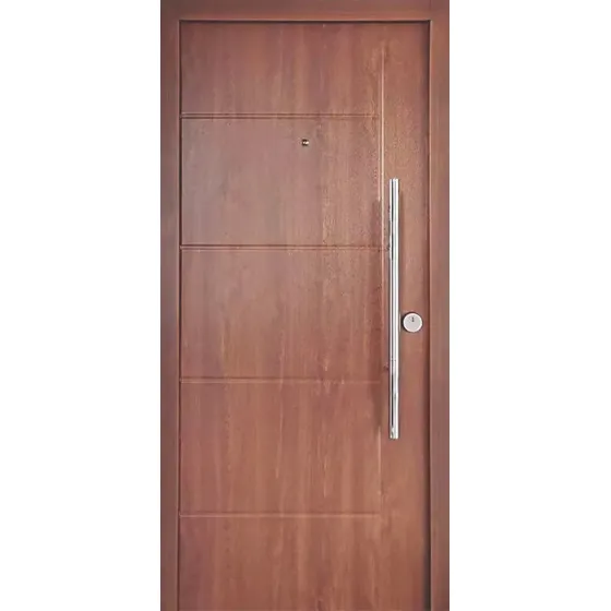 Puerta Blindadas Con Barral Exteriores Color Marrón