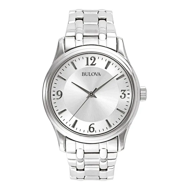 Reloj Bulova Corporate 96a000 Nuevo Original Para Hombre Color de la correa Plateado Color del bisel Plateado Color del fondo Plateado