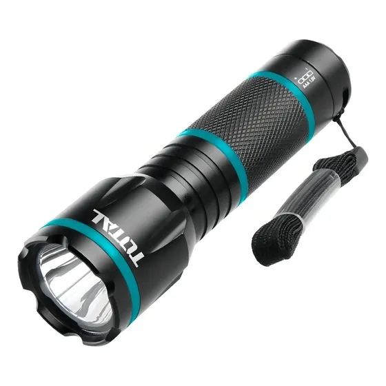 Linterna Led Li-ion 18650 3.6v 7.2wh Total Tools Color de la linterna Negro Color de la luz Blanco