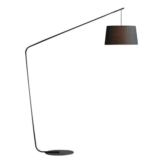 Lampara Moderna Minimalista Curva Pie Pantalla Colgante