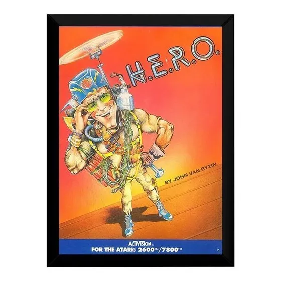 Quadro Game Atari H.e.r.o.