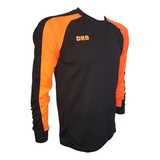 Camiseta De Arquero Drb Color Negro - Naranja Neon