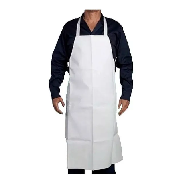 Delantal Plastico Pvc Blanco Charcuter Carnicero Mayor Detal