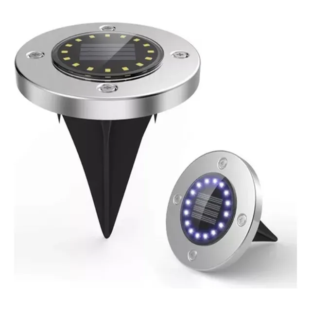Estaca Lampara Led Solar 6w Ip65 Luz Blanca Decorativ Jardin