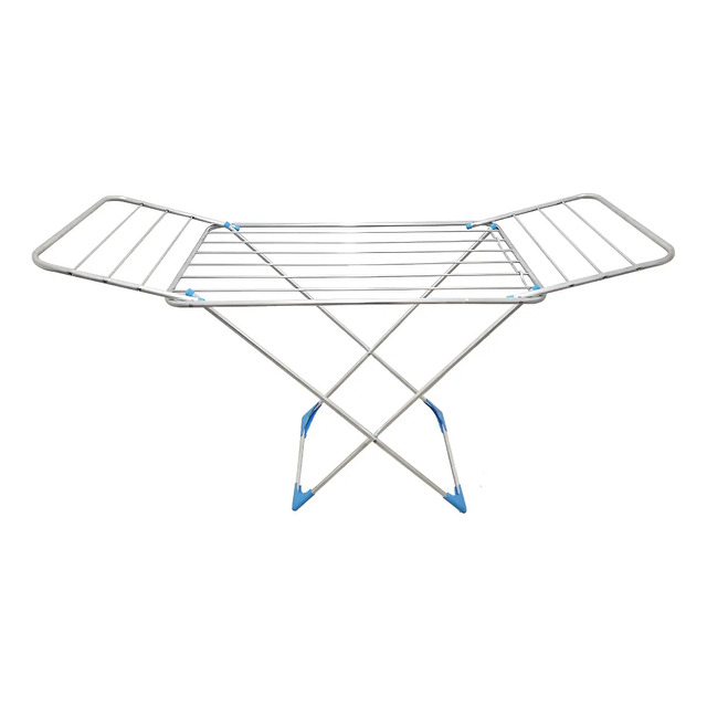 Varal De Chão Grande Ordez Cor Alumínio De 1.6m X 55cm X 90cm Desdobrado