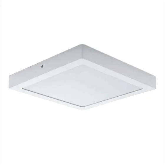 Plafon Led Superficial Cuadrado 18w Luz Fria Candela 6839 Estructura Blanco
