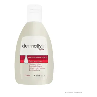 Sabonete Líquido Facial Para Acne Dermotivin Salix 120ml
