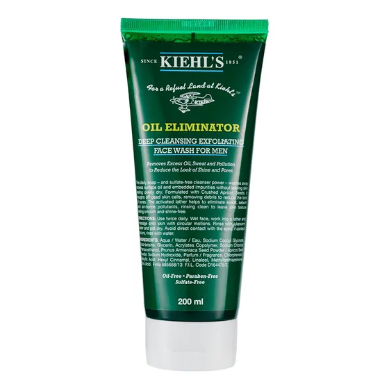 Kiehl's Oil Eliminator Deep Cleansing Exfoliating- Men 200ml Momento De Aplicación Noche Tipo De Piel Normal