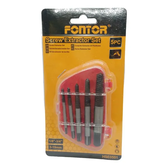 Extractor De Tornillos 5pzas Marca Fontor