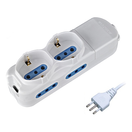 Alargue Zapatilla 2 Schuko 4 Lineales (6 Tomas) 3 Metros Alargue Zapatilla 2 Schuko 4 Lineales (6 Tomas) 3 Metros