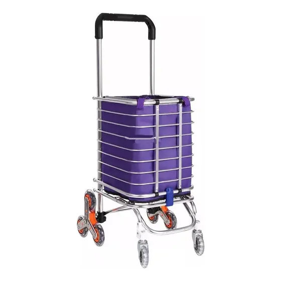 Changuito Carrito Carro De Compras West H8 Ruedas Bolsa Reforzado Color Violeta