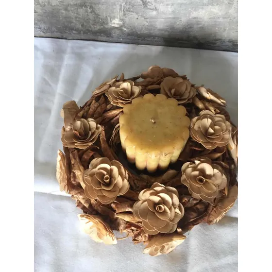 Centro De Mesa Decorativo Con Vela