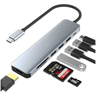 7 En 1 Adaptador Usb C A Hdmi 4k,compatible Con Macbook 7 En 1 Adaptador Usb C A Hdmi 4k,compatible Con Macbook