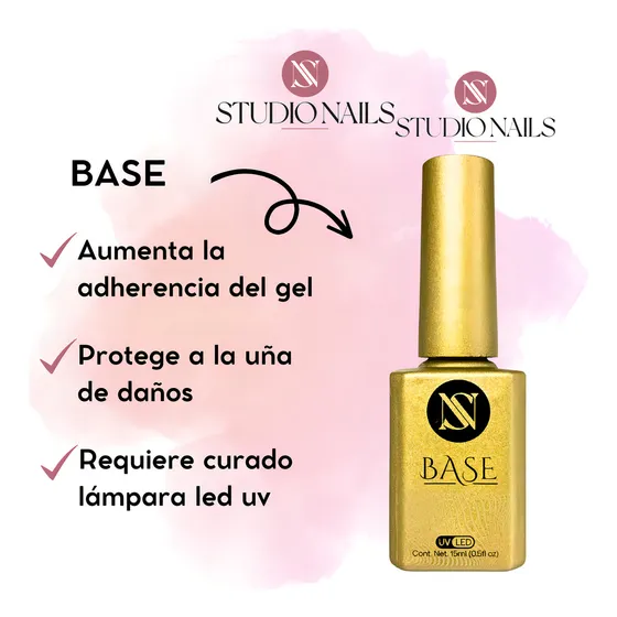 Base, Top Coat Brillo Y Top Matte Para Uñas. Studio Nails Color Base Top Coat Top Matte