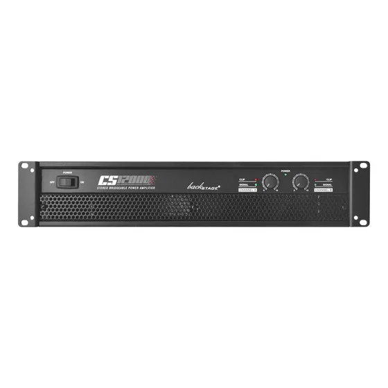 Backstage Amplificador De Audio 220w Rms A 8 Ohms Cs 12000