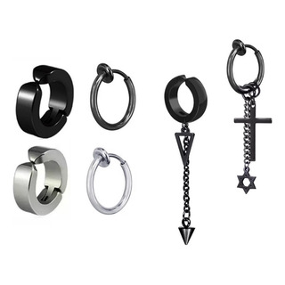 Piercing Oreja Hombre Arete Falso Cadena Acero Quirúrgico Piercing Oreja Hombre Arete Falso Cadena Acero Quirúrgico