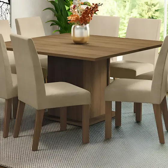 Mesa de comedor con tapa de madera 8 sillas Madesa Doris MDJA0800055ZSIM Ri silla rústica\u002Fimperial | MercadoLibre
