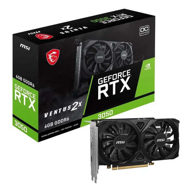 Tarjeta de Video Nvidia Msi Geforce Rtx 3050 Ventus 2x 6gb Oc Gddr6