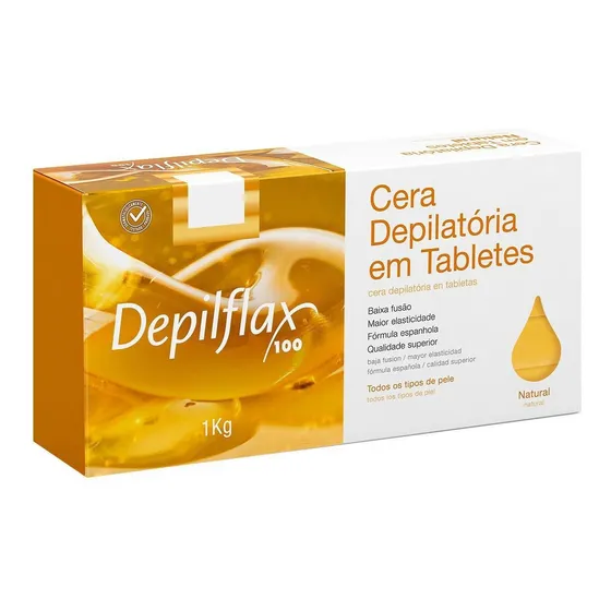 Cera Depilatora Para Fundir Sistema Español Depiflax 1kg TIPO MIEL