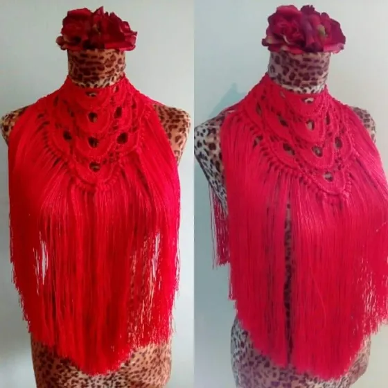 Gargantilla De Flecos Flamenco ( Danza ) Moda