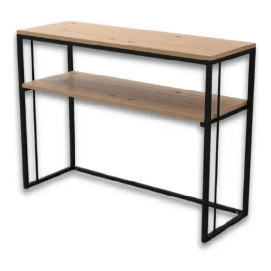 Mueble Recibidor Consola De Entrada Dos Niveles 120 Cm