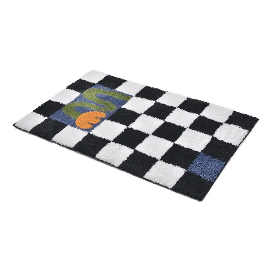 Alfombra Baño Floral 20 X 32  Antideslizante Lavable Para