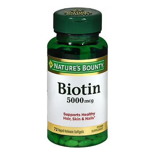 Suplemento De Biotina Nature's Bounty De 5000 Mcg, 72 Cápsul