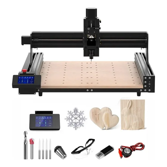 Máquina Cnc Router Metal Alumínio Acrílico 46*46 + Motor 80w