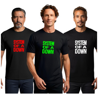 Kit Camisas System Of A Down 100% Algodão Dtf Alta Definição Kit Camisas System Of A Down 100% Algodão Dtf Alta Definição