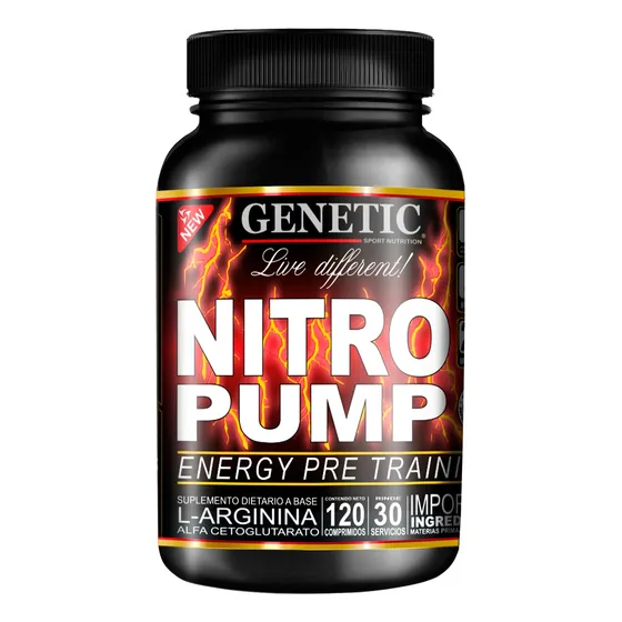 Nitro Pump Sube Testo Y Libido + Masa Muscular Magra Genetic